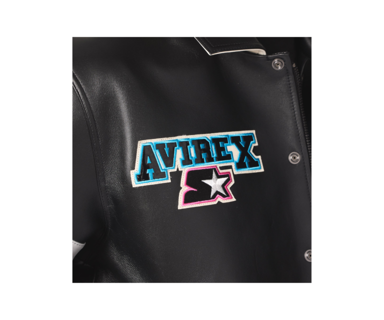 Avirex avirex x starter super bowl lx leather jacket in black - photo 8