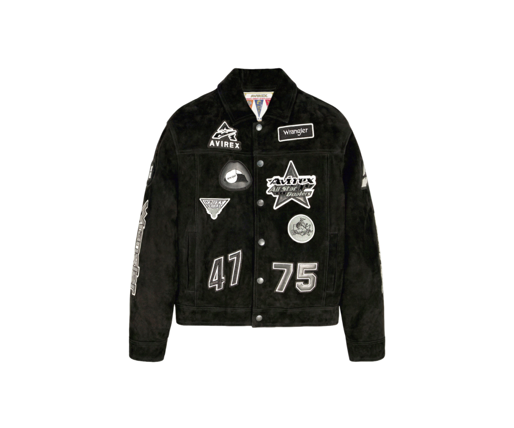 Avirex X Wrangler Suede Trucker Jacket – Black