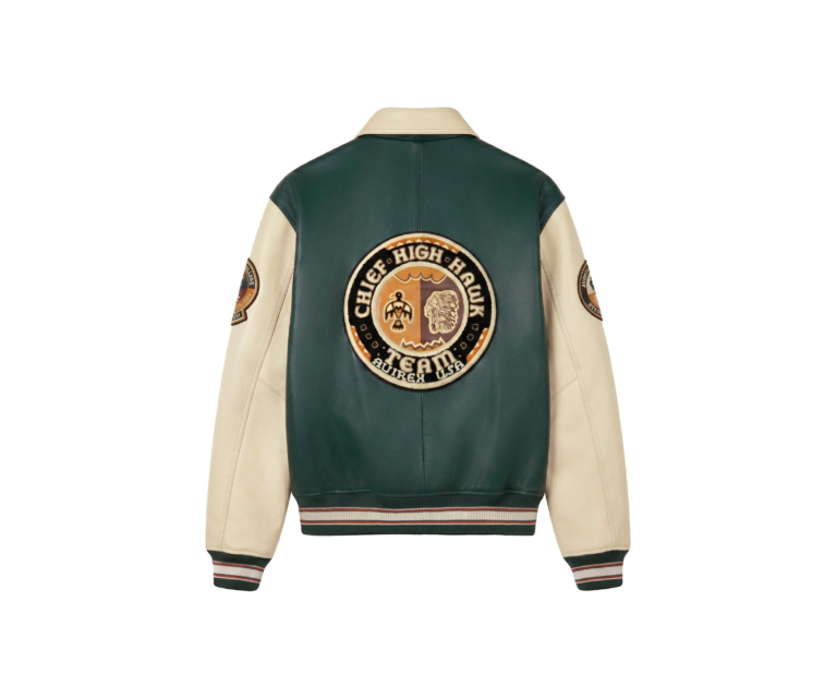 Avirex chief high hawk varsity jacket in hunter - photo 2