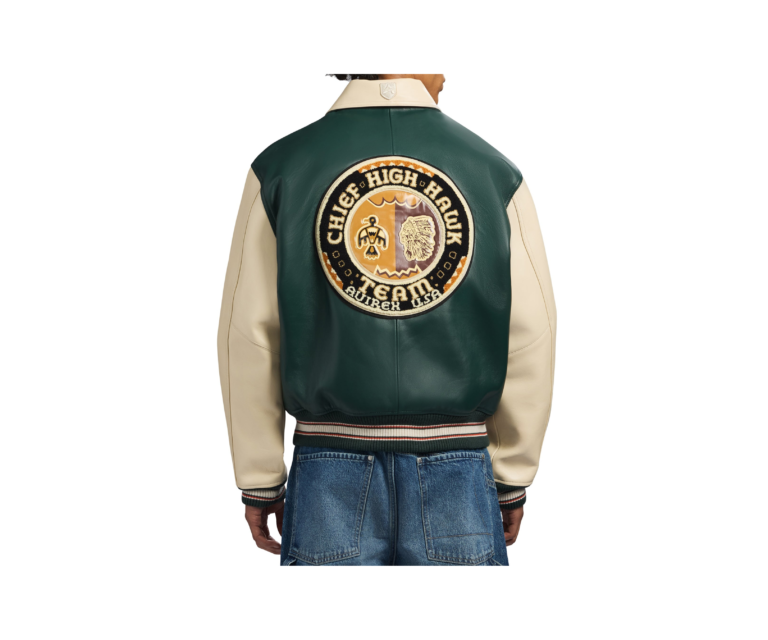Avirex chief high hawk varsity jacket in hunter - photo 4