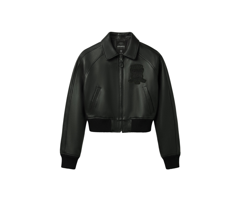 Avirex Cropped Icon Jacket – Triple Black