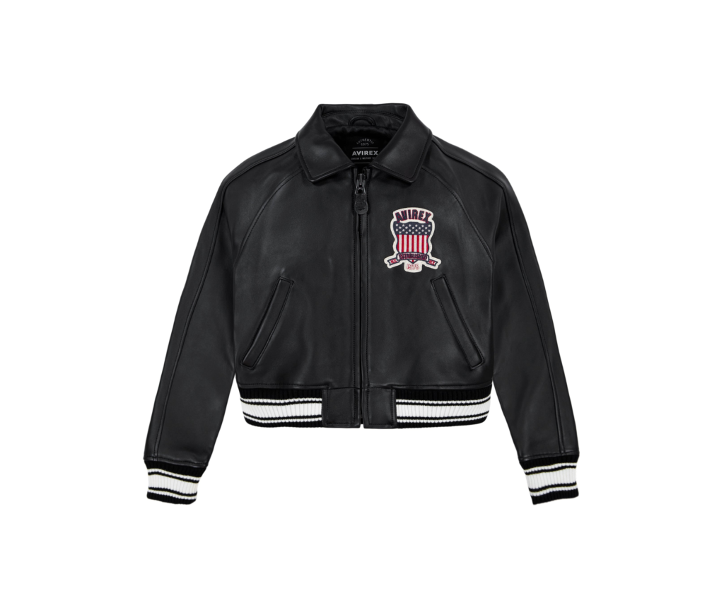 Avirex Cropped Icon Jacket – Jet Black