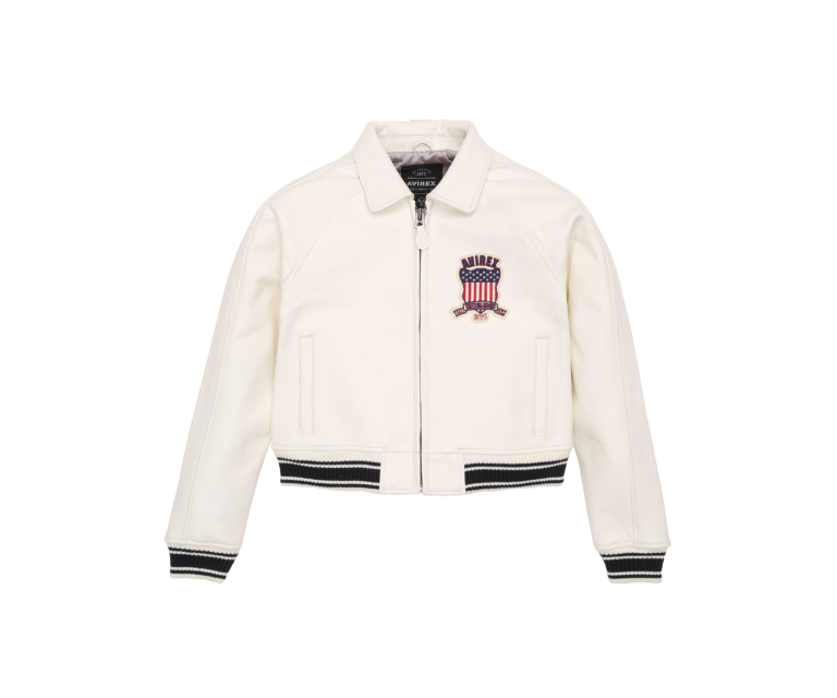 Avirex cropped icon jacket in snow white - photo 1