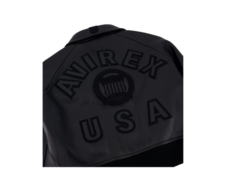 Avirex cropped icon jacket in triple black - photo 10