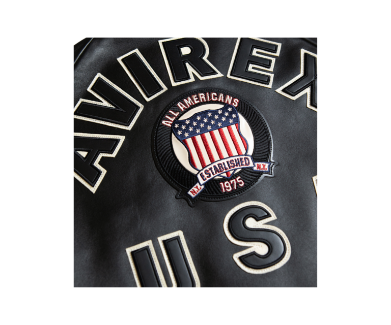 Avirex cropped icon jacket in jet black - photo 10