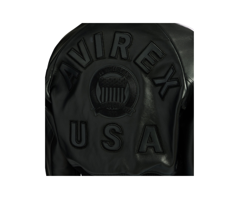 Avirex cropped icon jacket in triple black - photo 11