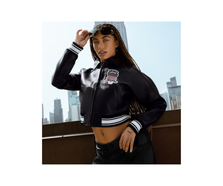 Avirex cropped icon jacket in jet black - photo 12