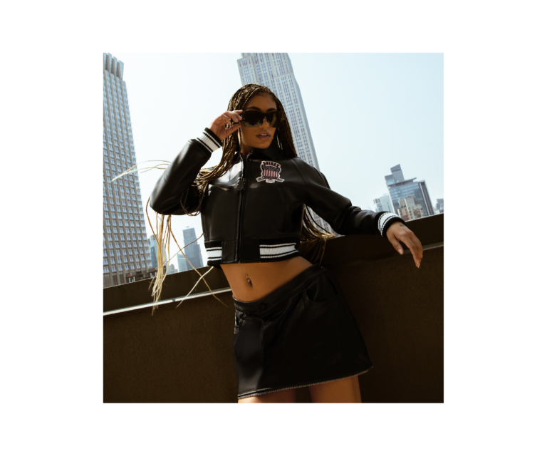 Avirex cropped icon jacket in jet black - photo 13