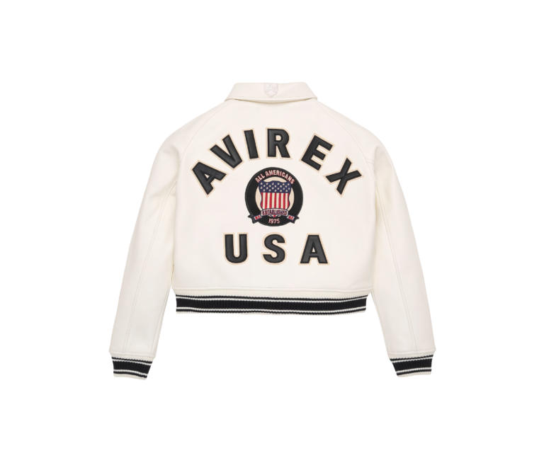 Avirex cropped icon jacket in snow white - photo 2