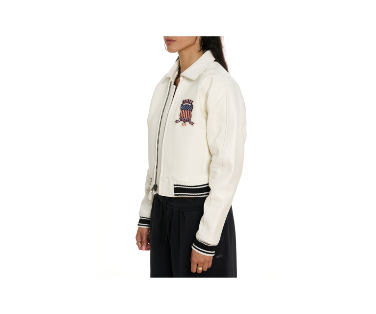 Avirex cropped icon jacket in snow white - photo 5