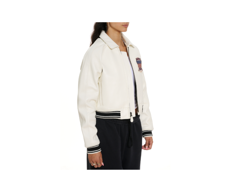 Avirex cropped icon jacket in snow white - photo 6