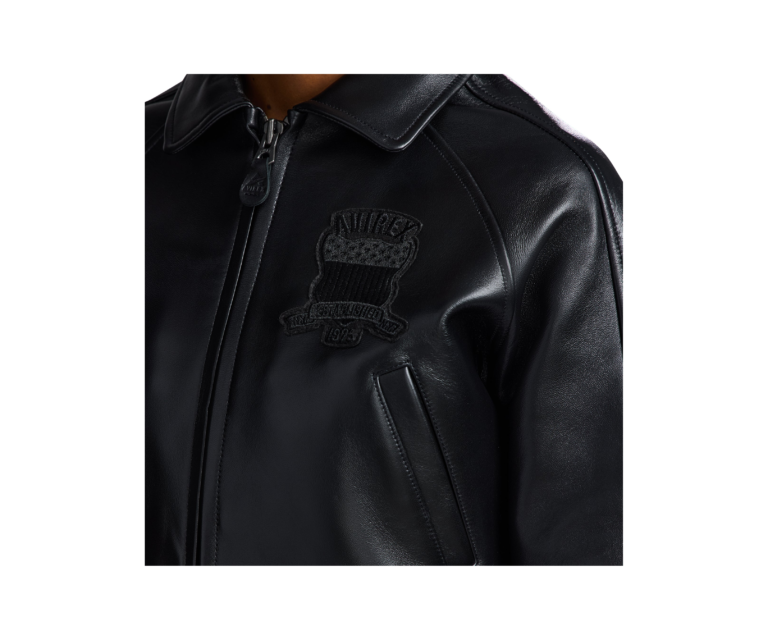 Avirex cropped icon jacket in triple black - photo 7