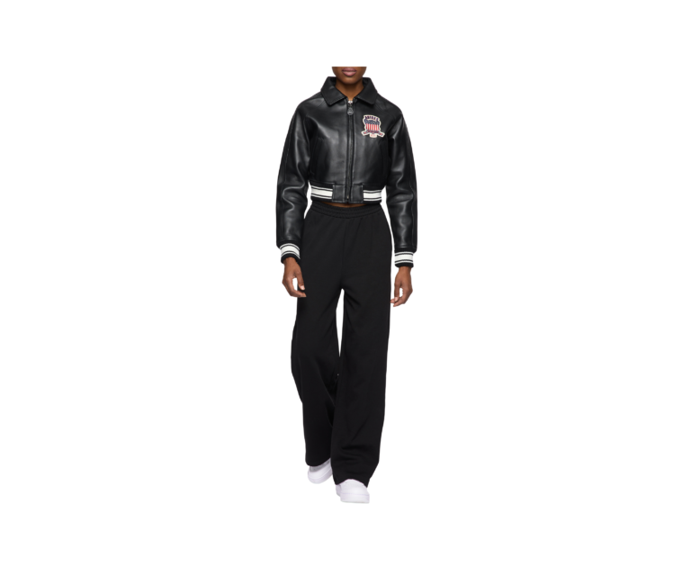Avirex cropped icon jacket in jet black - photo 7