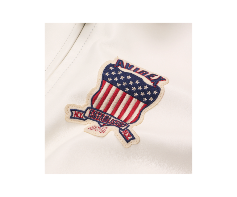 Avirex cropped icon jacket in snow white - photo 8