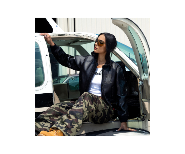 Avirex cropped studded icon jacket in black - photo 9
