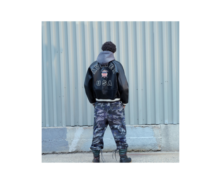 Avirex icon jacket in jet black - photo 10