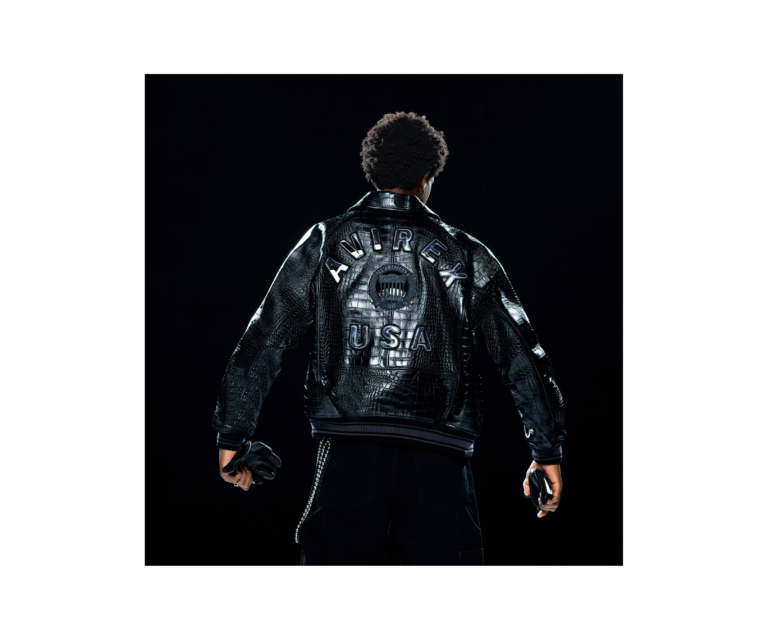 Avirex limited edition croc icon jacket in black - photo 8