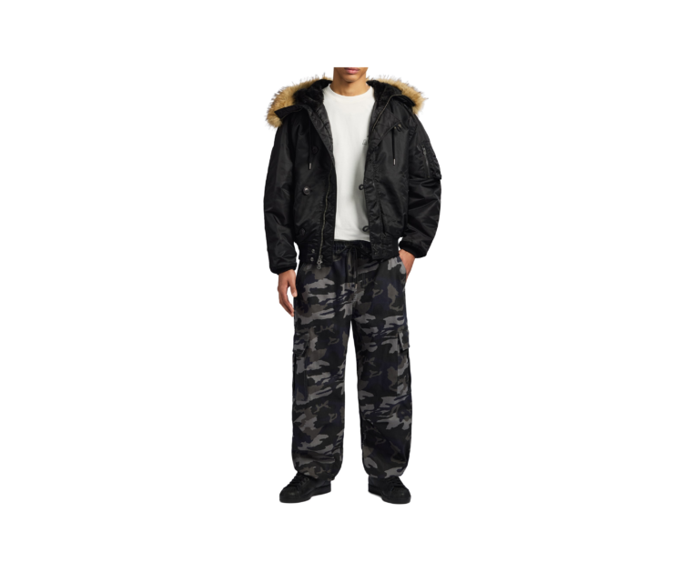 Avirex n-2b snorkle flight bomber jacket in black - photo 6