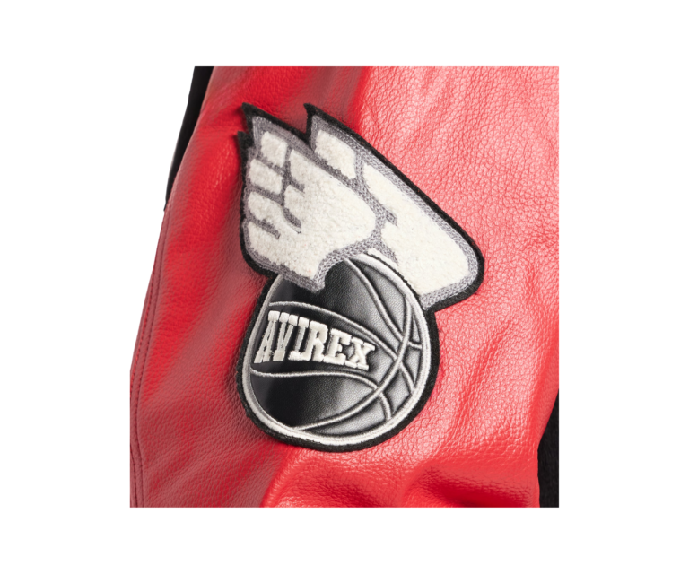 Avirex team eagle wool leather jacket in black - photo 9