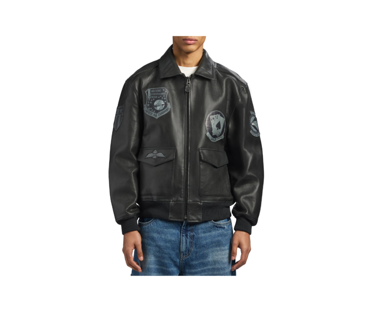 Avirex vintage flight a2 jacket in black - photo 3