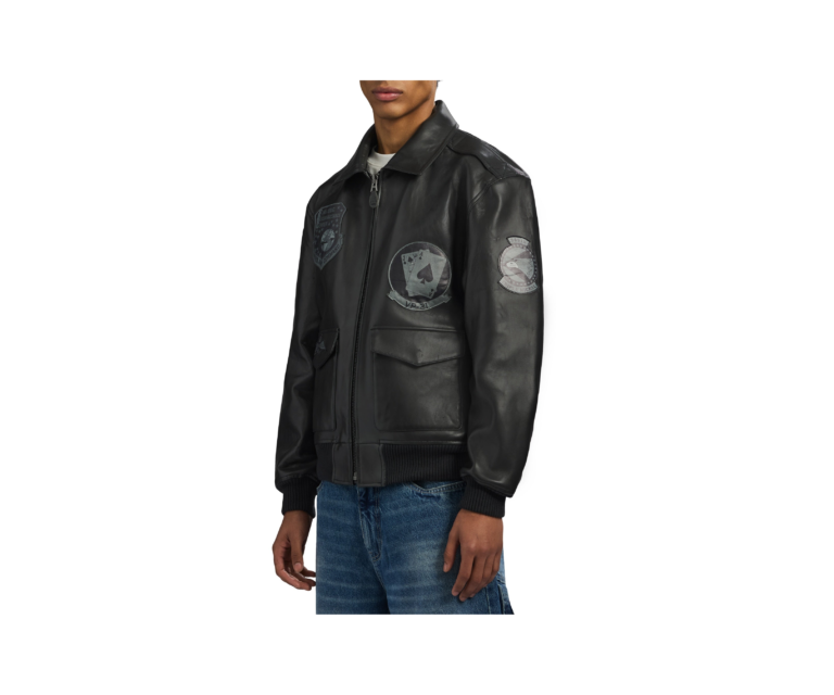 Avirex vintage flight a2 jacket in black - photo 5