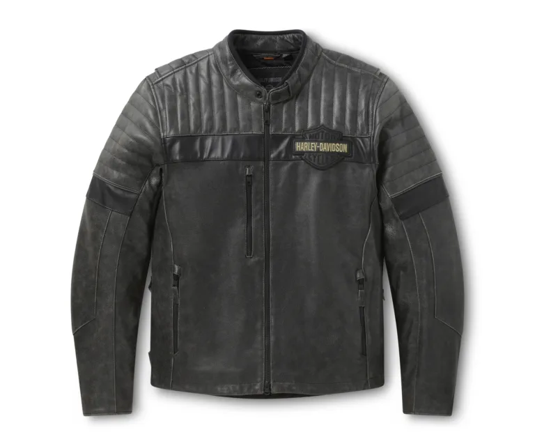 Harley-Davidson Men's H-D Passing Link III Leather Jacket in Harley Black, product image 1.