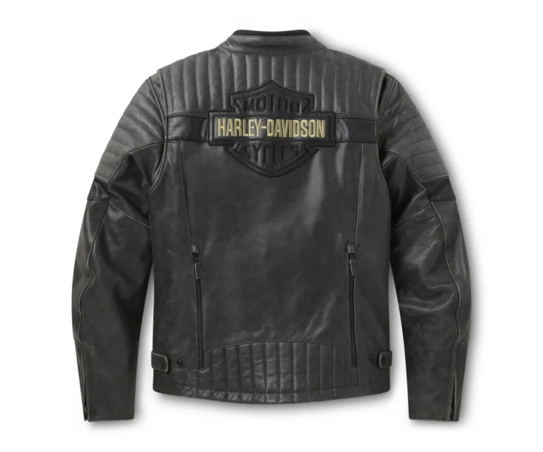 Harley-Davidson Men's H-D Passing Link III Leather Jacket in Harley Black, product image 2.