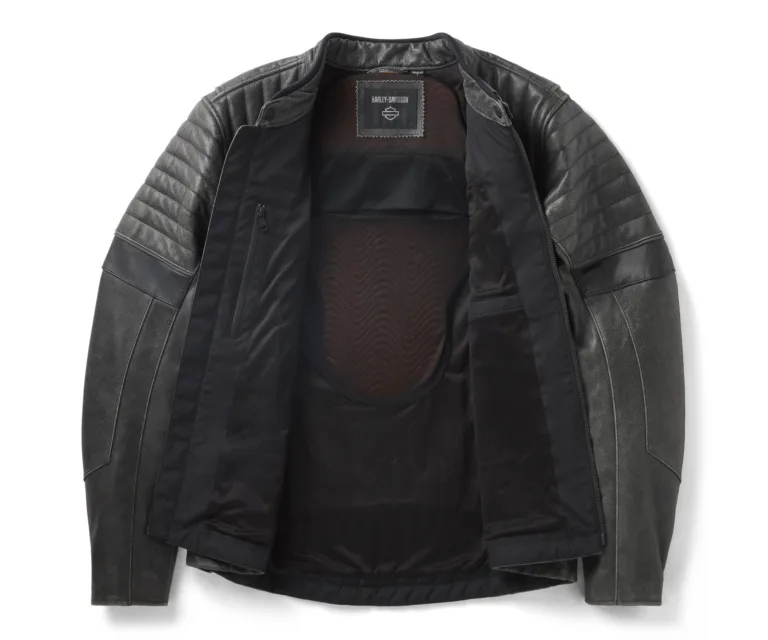 Harley-Davidson Men's H-D Passing Link III Leather Jacket in Harley Black, product image 3.
