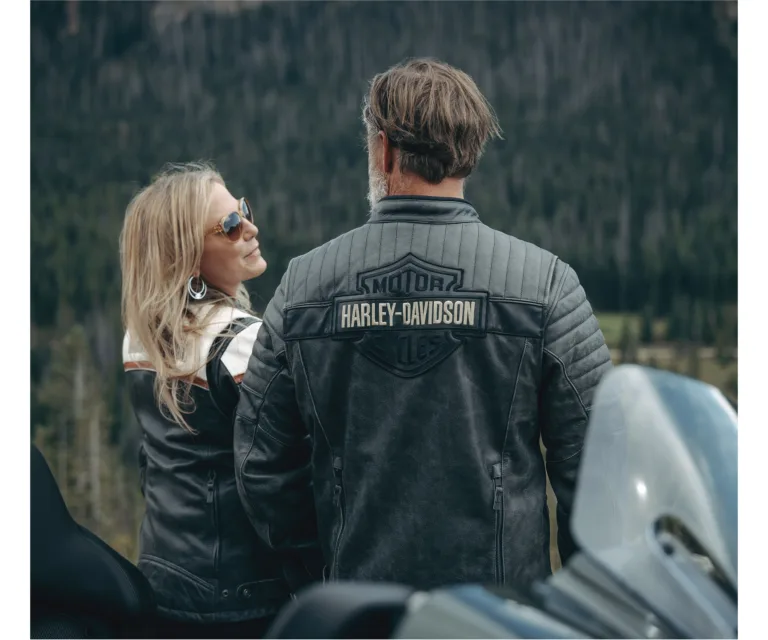 Harley-Davidson Men's H-D Passing Link III Leather Jacket in Harley Black, product image 7.
