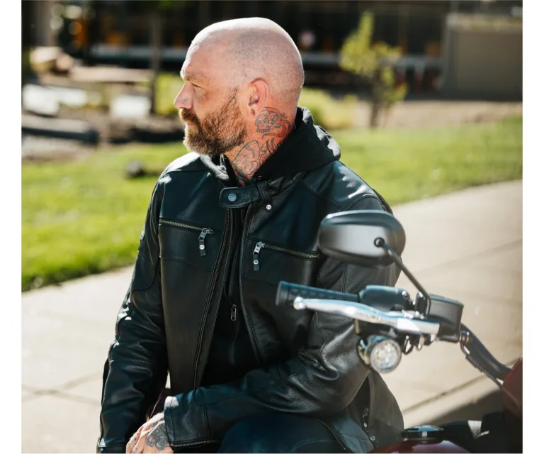 Harley-Davidson Men's Swingarm 3-in-1 Leather Jacket in Black, product image 8.
