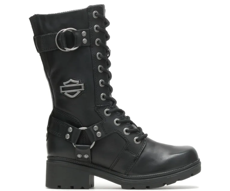 Harley-Davidson Women's Eda 10" Lace Up Boot in Black, product image 1.