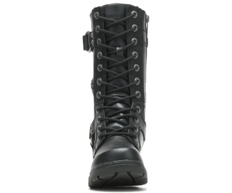Harley-Davidson Women's Eda 10" Lace Up Boot in Black, product image 4.