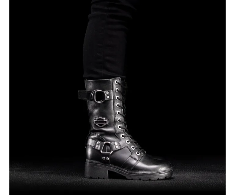 Harley-Davidson Women's Eda 10" Lace Up Boot in Black, product image 7.