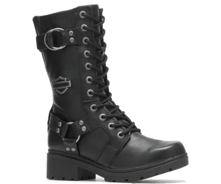 Harley-Davidson Women's Eda 10" Lace Up Boot in Black, product image 8.