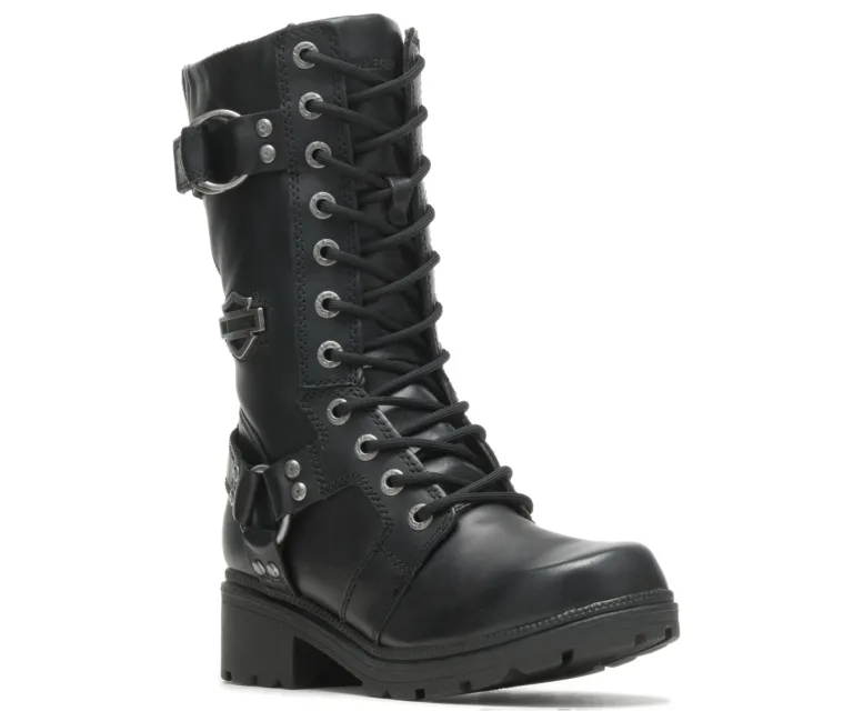 Harley-Davidson Women's Eda 10" Lace Up Boot in Black, product image 9.