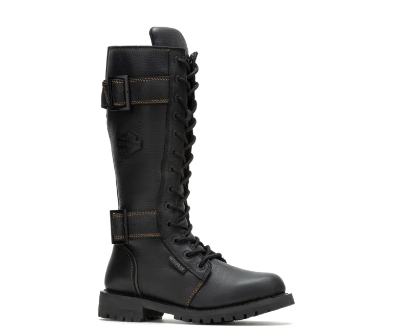 Harley-Davidson Women's Belhaven Waterproof Riding Boot in Black, product image 7.