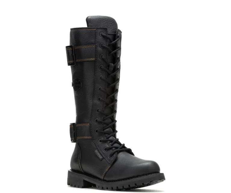 Harley-Davidson Women's Belhaven Waterproof Riding Boot in Black, product image 8.