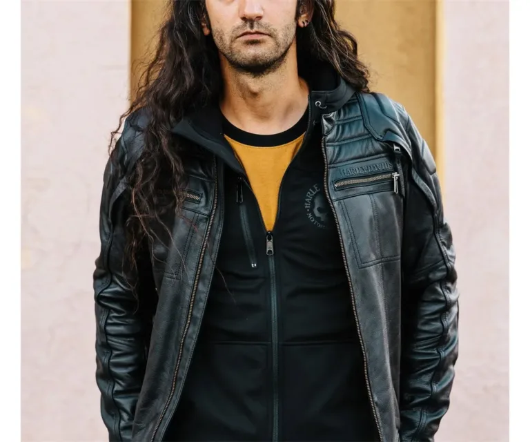 Harley-Davidson Men's Auroral II 3-in-1 Leather Jacket in Black, product image 10.