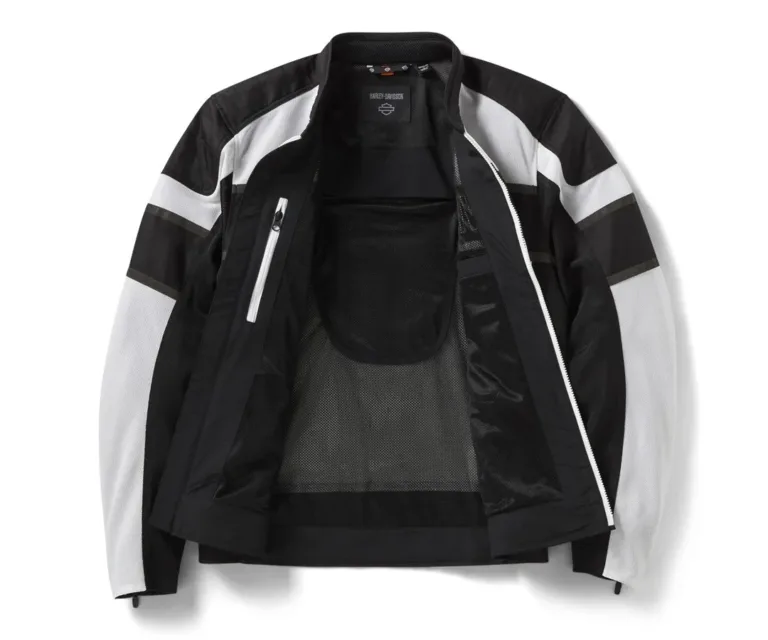 Harley-Davidson Men's H-D Trenton Mesh Riding Jacket in Colorblock - Birch & Harley Black, product image 2.