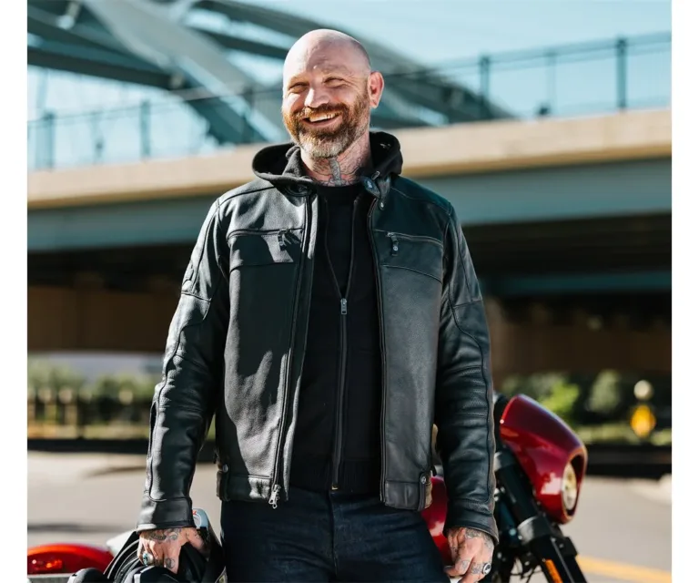 Harley-Davidson Men's Swingarm 3-in-1 Leather Jacket in Black, product image 9.