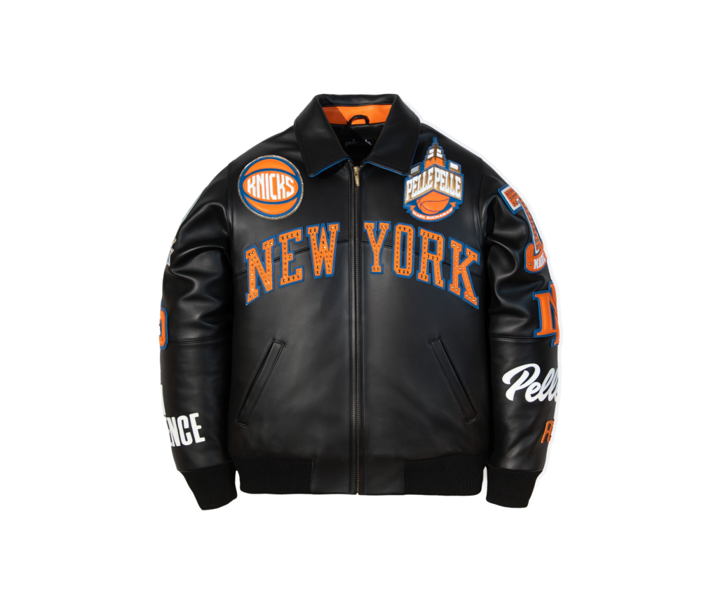 Pelle Pelle x FISLL for the City of Knicks Jacket – Black / Orange / Royal