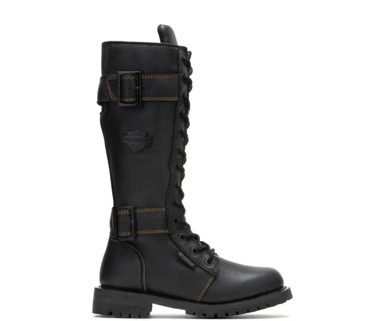 Harley-Davidson Women's Belhaven Waterproof Riding Boot in Black, product image 1.