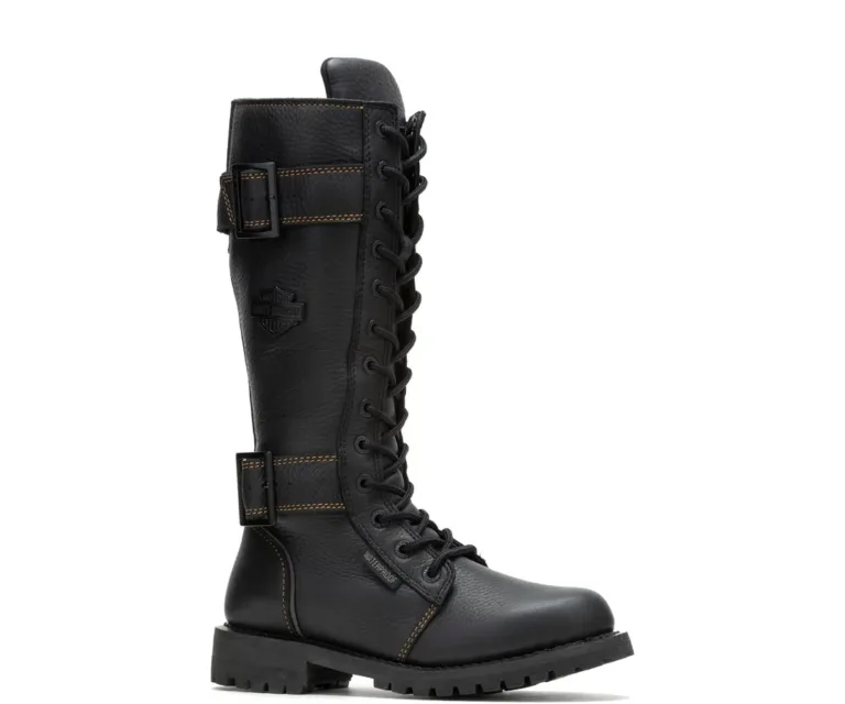 Harley-Davidson Women's Belhaven Waterproof Riding Boot in Black, product image 7.