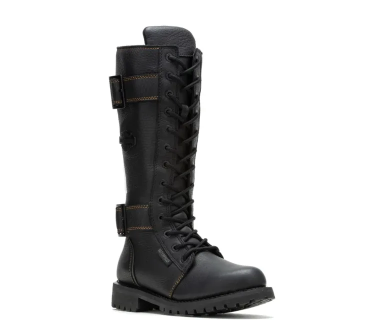 Harley-Davidson Women's Belhaven Waterproof Riding Boot in Black, product image 8.