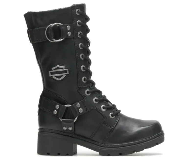 Harley-Davidson Women's Eda 10" Lace Up Boot in Black, product image 1.