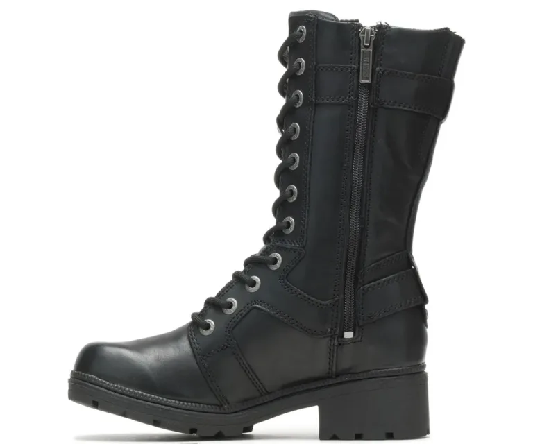 Harley-Davidson Women's Eda 10" Lace Up Boot in Black, product image 5.