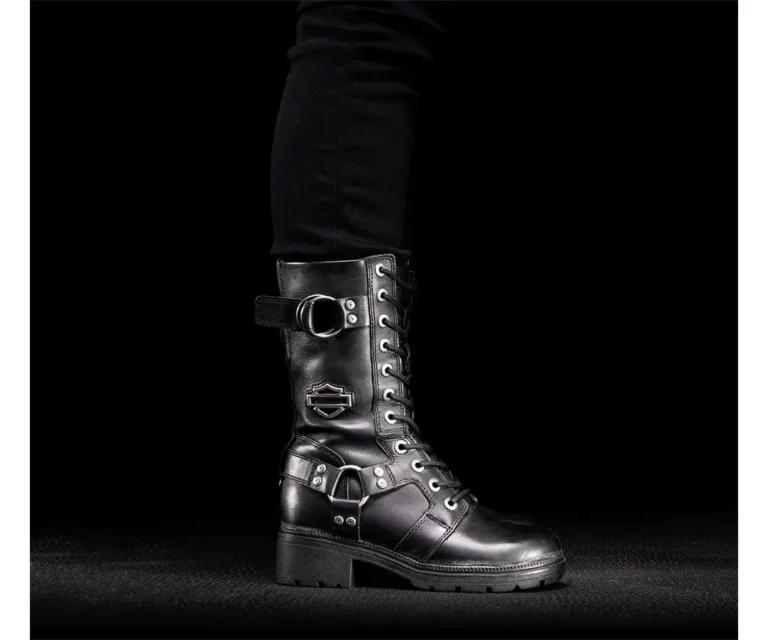 Harley-Davidson Women's Eda 10" Lace Up Boot in Black, product image 7.