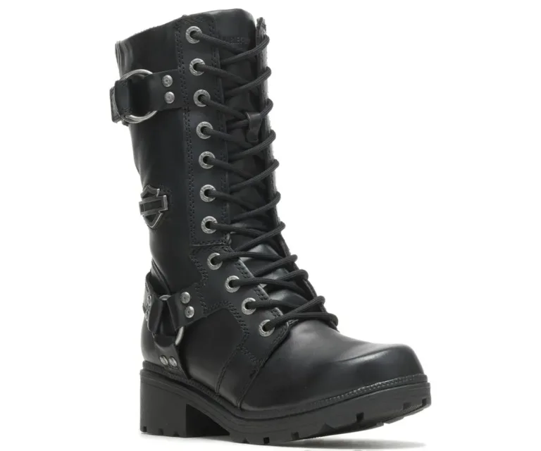 Harley-Davidson Women's Eda 10" Lace Up Boot in Black, product image 9.