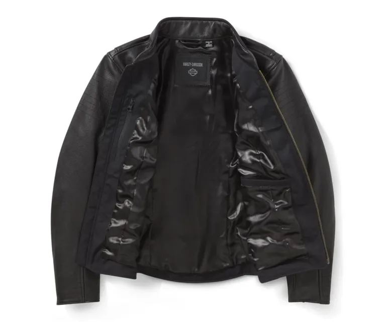 Harley-Davidson Women's Winged Bling Leather Riding Jacket in Harley Black, product image 3.